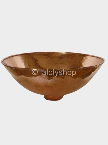 Vasque marocaine en cuivre rouge ronde 35 cm - à poser